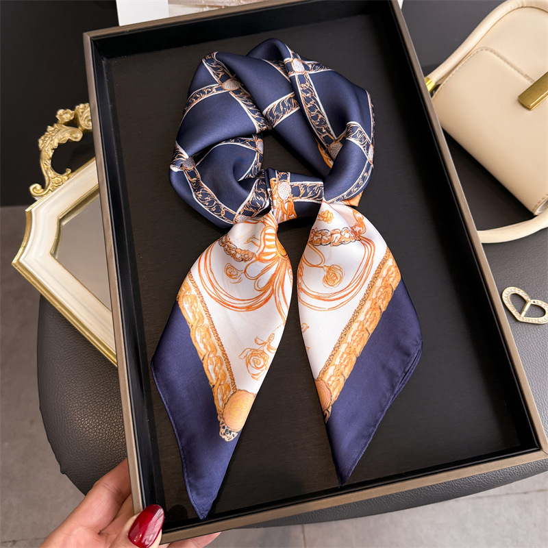 Blue Classic Chain Print Squar - Silk Scarf Square review and price