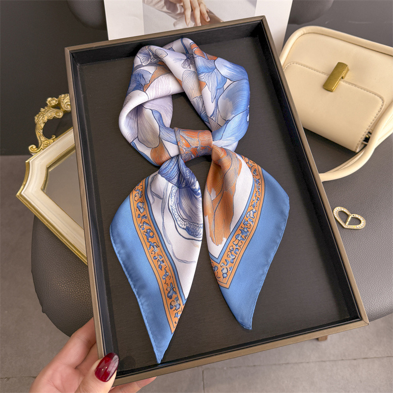 2026 New Floral Print Hijab Si - Silk Scarf Square review and price