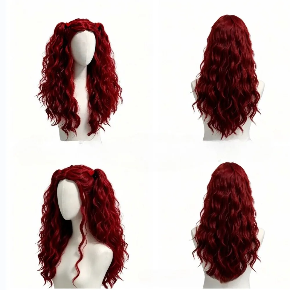 2026 Red Blue Long Curly Synth - Women'S Red Accessories review and price