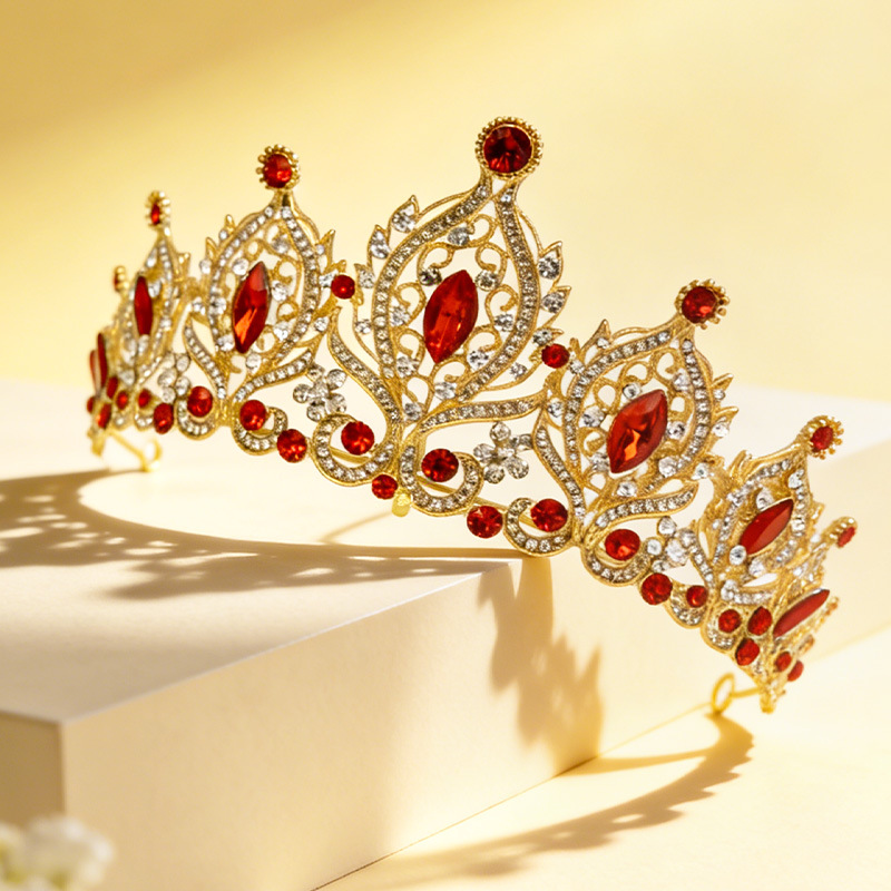 Zinc Alloy Rhinestone Baroque  - Women'S Red Accessories review and price