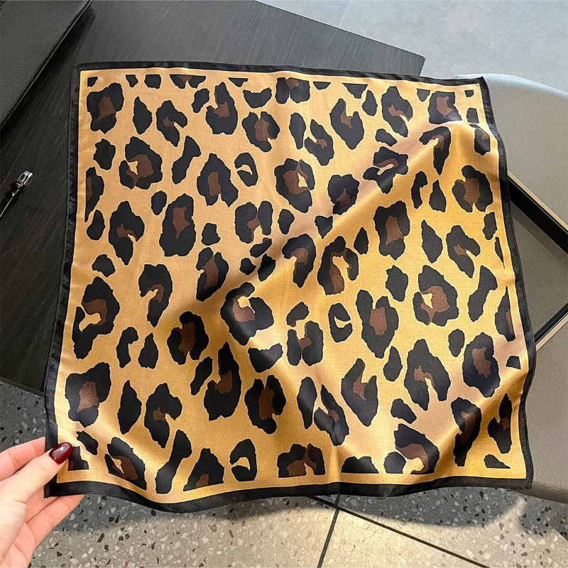 100% Silk Square Scarf Leopard - Silk Scarf Square review and price